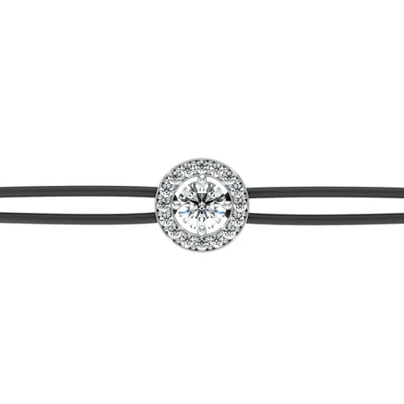 Bracelet cordon entourage diamant Promets Moi - 1