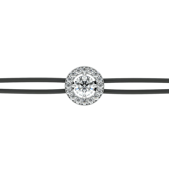 Bracelet cordon entourage diamant Promets Moi - 1