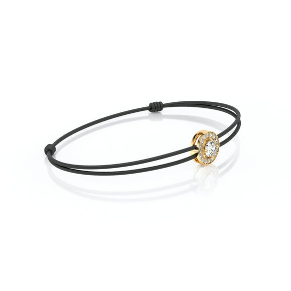 Bracelet cordon entourage diamant Promets Moi - 1