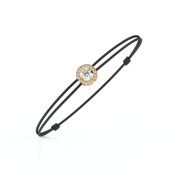 Bracelet cordon entourage diamant Promets Moi - 1