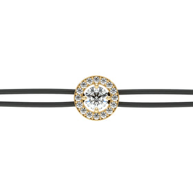 Bracelet cordon entourage diamant Promets Moi - 1