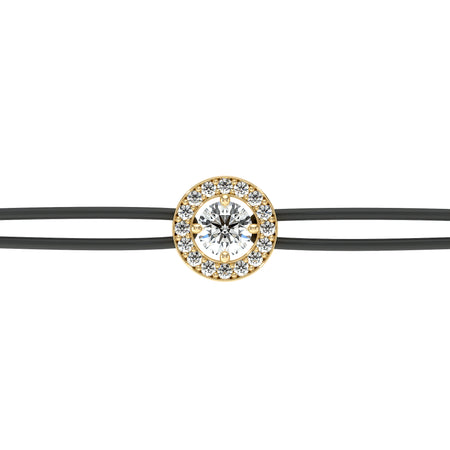 Bracelet cordon entourage diamant Promets Moi - 1