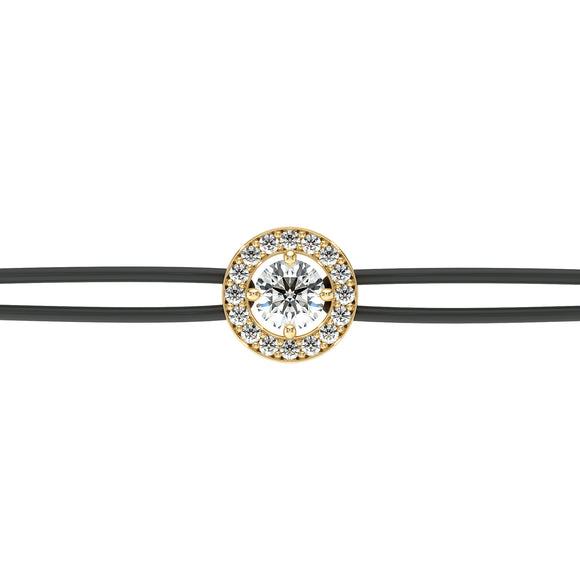 Bracelet cordon entourage diamant Promets Moi - 1