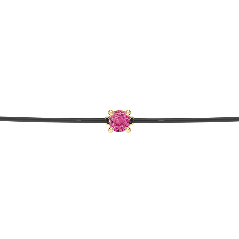 Bracelet cordon saphir rose Lune de Miel - 1