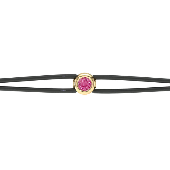 Bracelet cordon saphir rose Nuit de Noces - 2