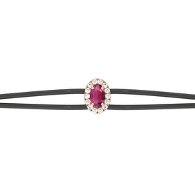Bracelet cordon tourmaline entourage diamant Coup de Foudre - 1