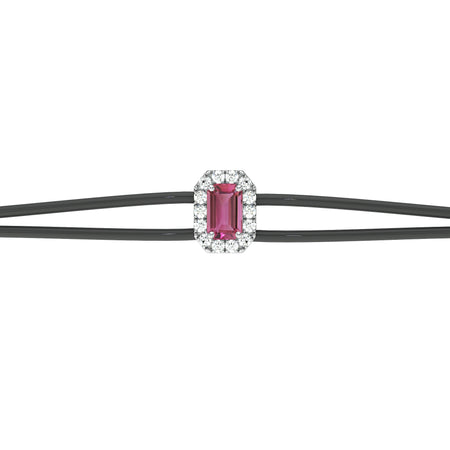 Bracelet cordon tourmaline entourage diamant Coup de Foudre - 3