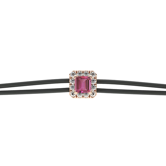 Bracelet cordon tourmaline entourage diamant Coup de Foudre - 4