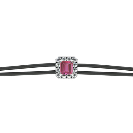 Bracelet cordon tourmaline entourage diamant Coup de Foudre - 4