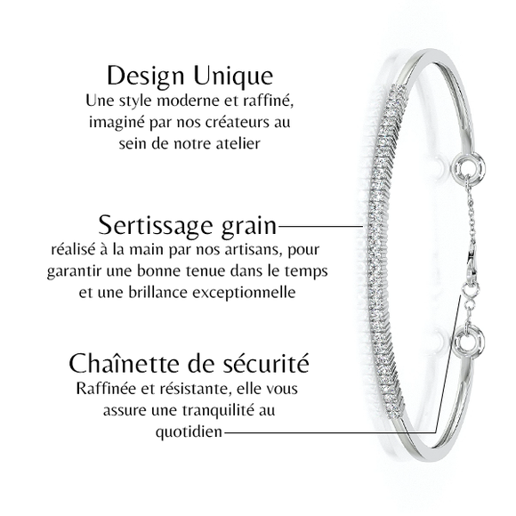 Bracelet diamant Clair de Lune - 1