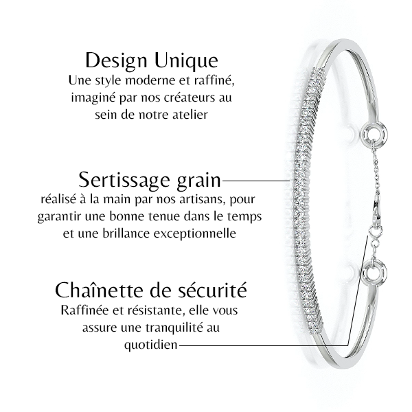 Bracelet diamant Clair de Lune - 1