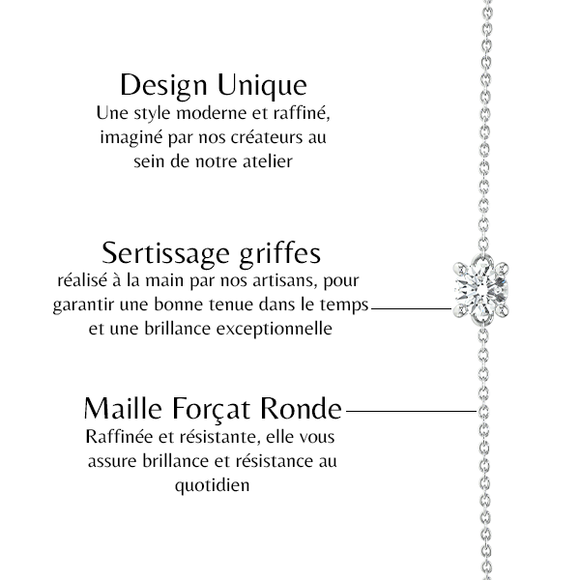 Bracelet diamant Lune de Miel - 1