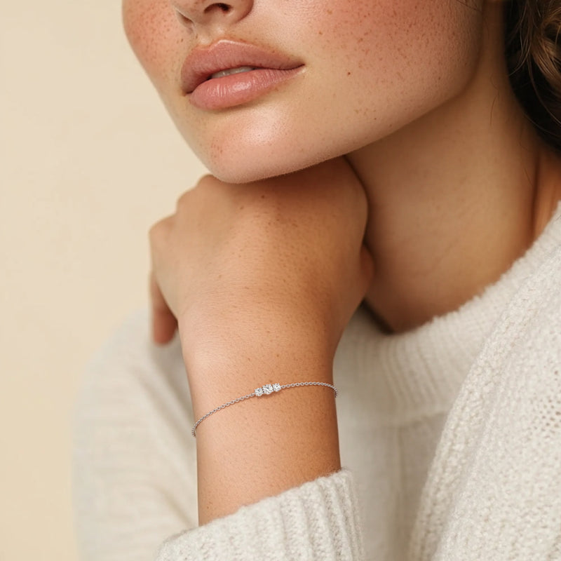 Bracelet saphir rose Lune de Miel - 2