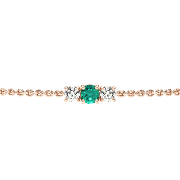 Bracelet émeraude Lune de Miel - 6