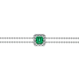 Bracelet émeraude entourage diamant Coup de Foudre - 3