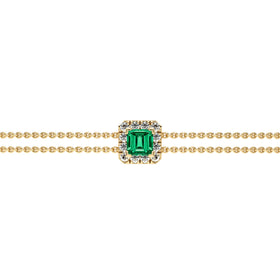 Bracelet émeraude entourage diamant Coup de Foudre - 3