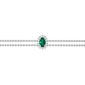 Bracelet émeraude entourage diamant Coup de Foudre - 4