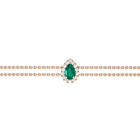 Bracelet émeraude entourage diamant Coup de Foudre - 5
