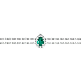 Bracelet émeraude entourage diamant Coup de Foudre - 5