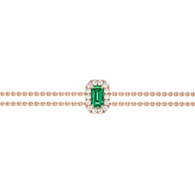 Bracelet émeraude entourage diamant Coup de Foudre - 6