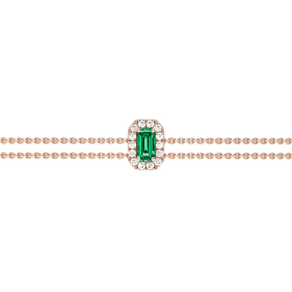 Bracelet émeraude entourage diamant Coup de Foudre - 6