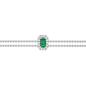 Bracelet émeraude entourage diamant Coup de Foudre - 6