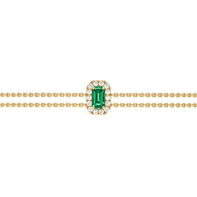 Bracelet émeraude entourage diamant Coup de Foudre - 6