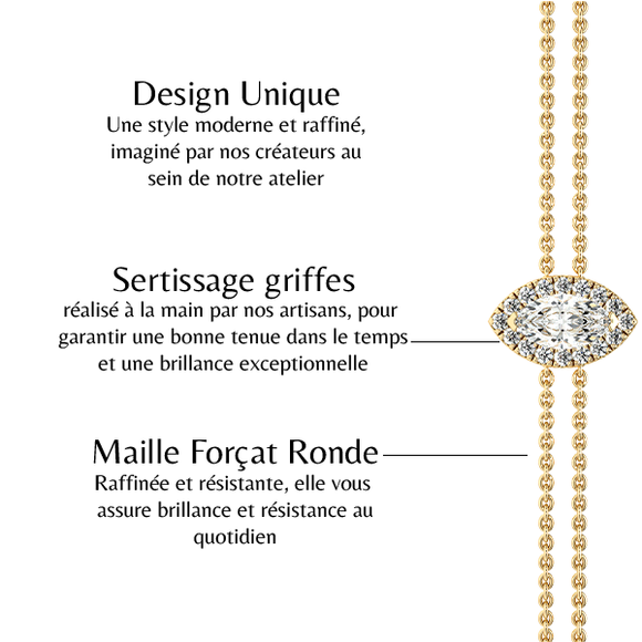 Bracelet entourage diamant Coup de Foudre - 2
