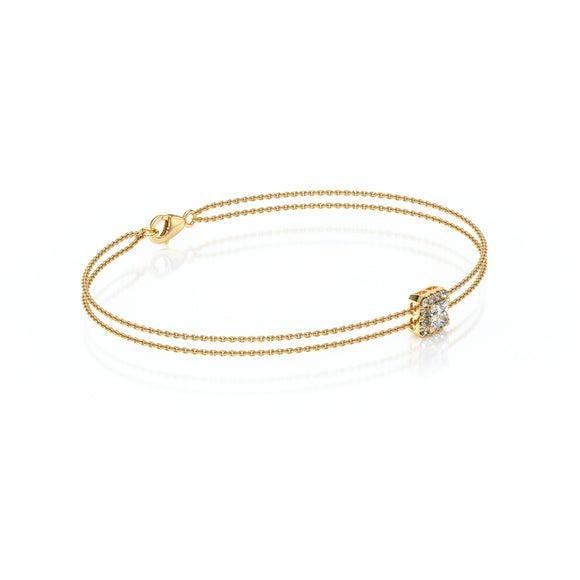Bracelet émeraude entourage diamant Coup de Foudre - 3