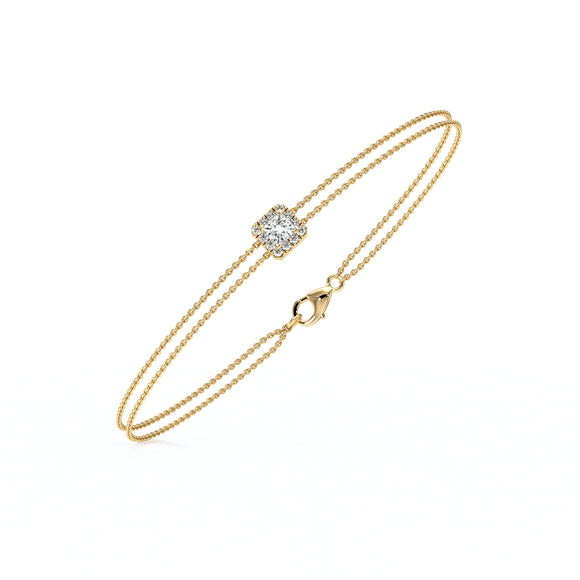 Bracelet émeraude entourage diamant Coup de Foudre - 3