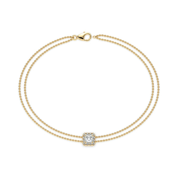 Bracelet émeraude entourage diamant Coup de Foudre - 3
