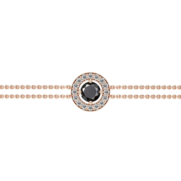 Bracelet entourage diamant noir Promets Moi - 1