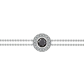 Bracelet entourage diamant noir Promets Moi - 1
