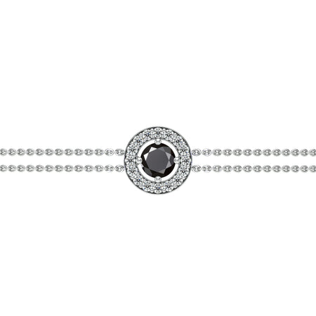 Bracelet entourage diamant noir Promets Moi - 1