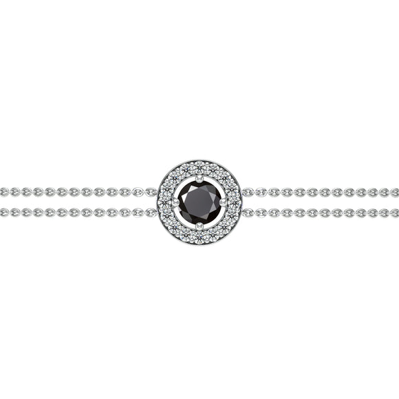 Bracelet entourage diamant noir Promets Moi - 1