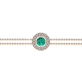 Bracelet entourage émeraude et diamant Promets Moi - 1