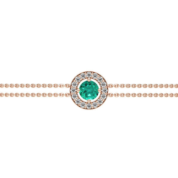 Bracelet entourage émeraude et diamant Promets Moi - 1
