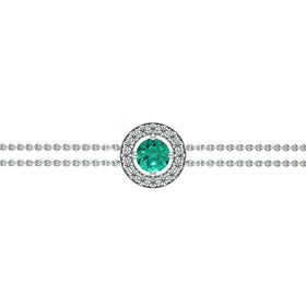 Bracelet entourage émeraude et diamant Promets Moi - 1