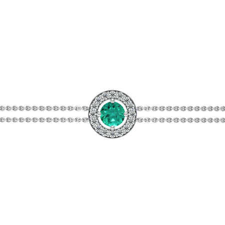 Bracelet entourage émeraude et diamant Promets Moi - 1