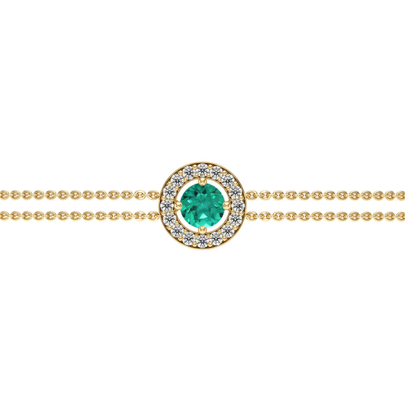 Bracelet entourage émeraude et diamant Promets Moi - 1
