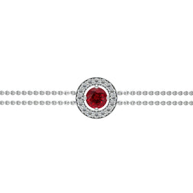 Bracelet entourage rubis et diamant Promets Moi - 1