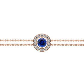 Bracelet entourage saphir et diamant Promets Moi - 1