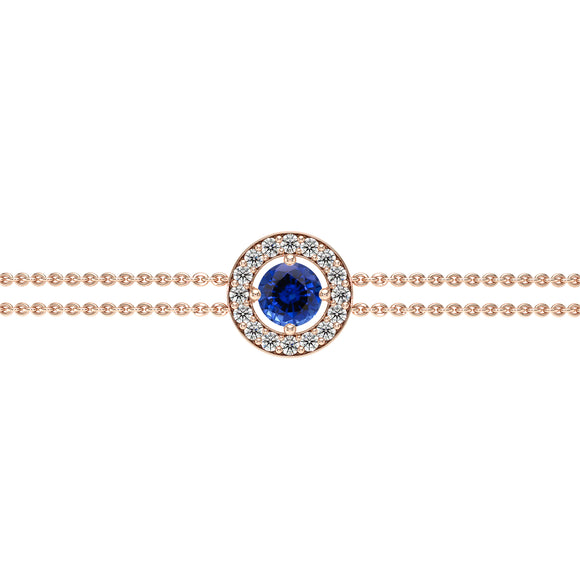 Bracelet entourage saphir et diamant Promets Moi - 1