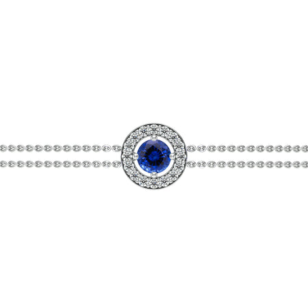 Bracelet entourage saphir et diamant Promets Moi - 1