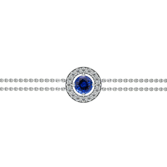 Bracelet entourage saphir et diamant Promets Moi - 1
