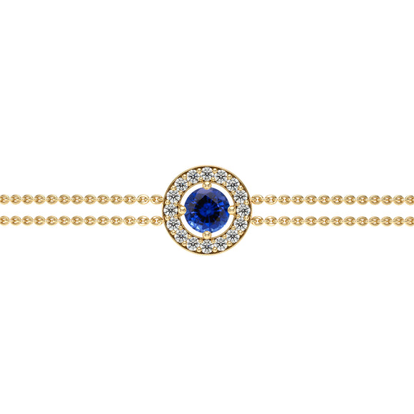 Bracelet entourage saphir et diamant Promets Moi - 1