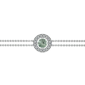 Bracelet entourage saphir vert et diamant Promets Moi - 1