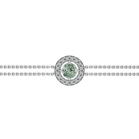 Bracelet entourage saphir vert et diamant Promets Moi - 1