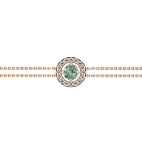 Bracelet entourage saphir vert et diamant Promets Moi - 1