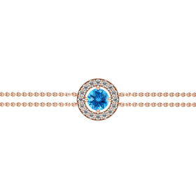 Bracelet entourage topaze et diamant Promets Moi - 1